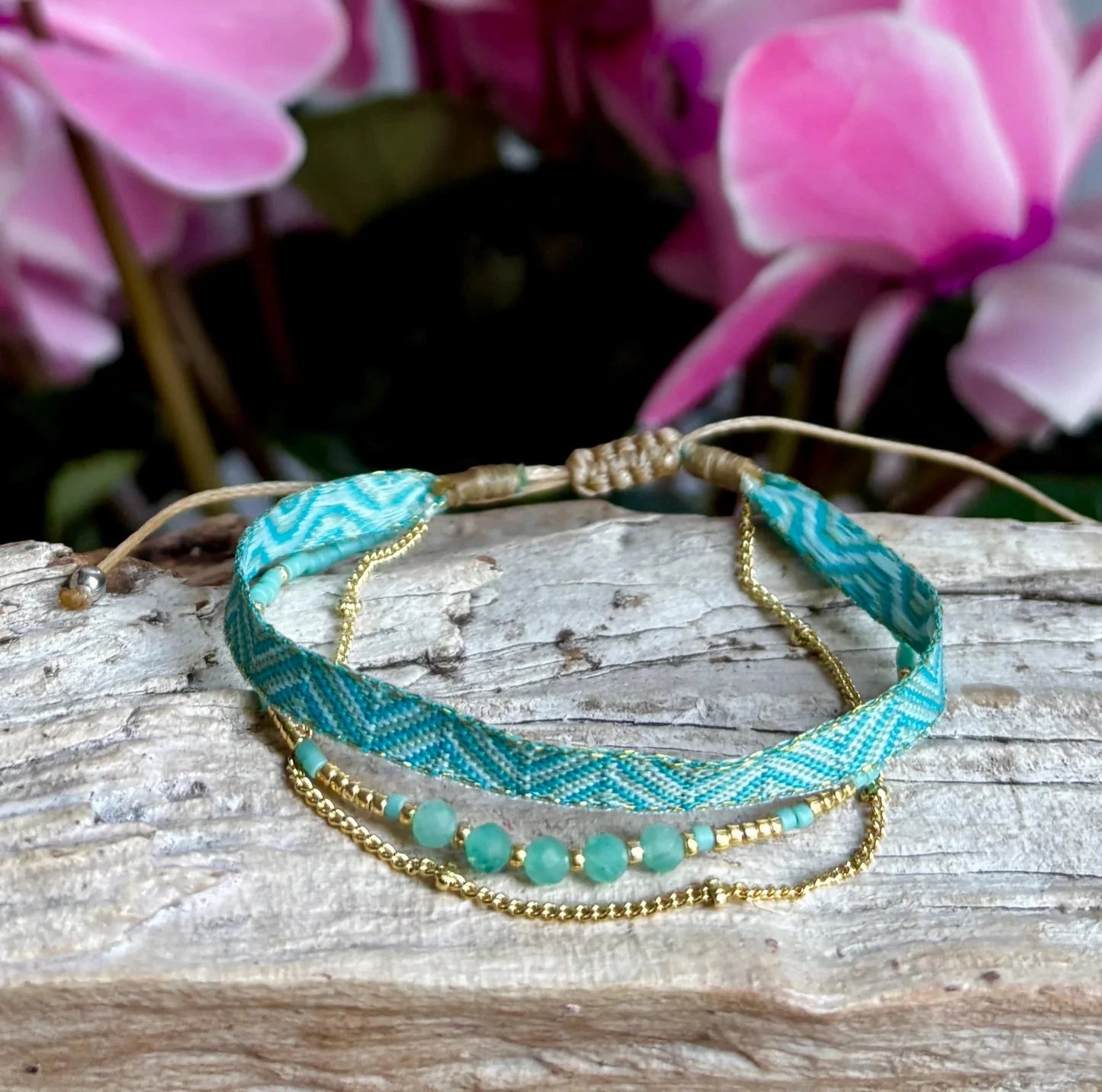 Miyuki Multi Strand Adjustable Bracelet | 2 Colours Bracelet Ocean Ripple 