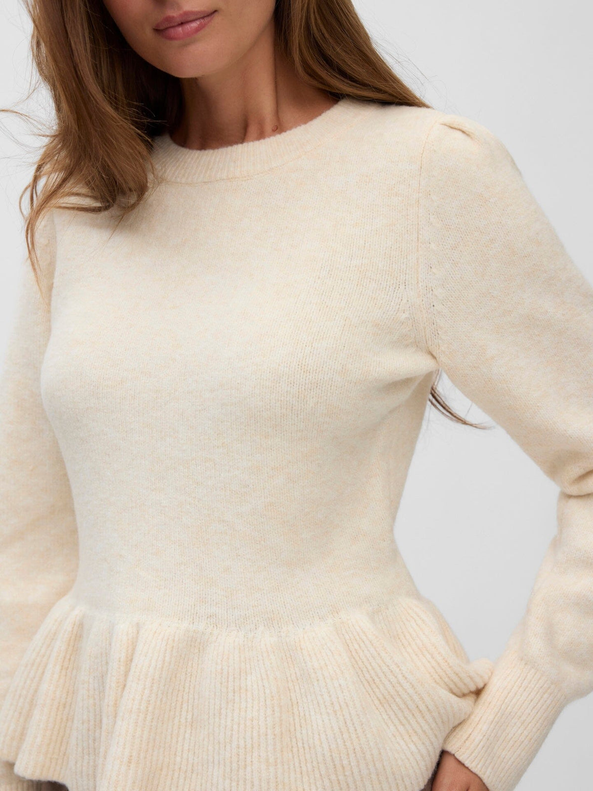 Modena Peplum Knit | Birch Knitwear Vero Moda 