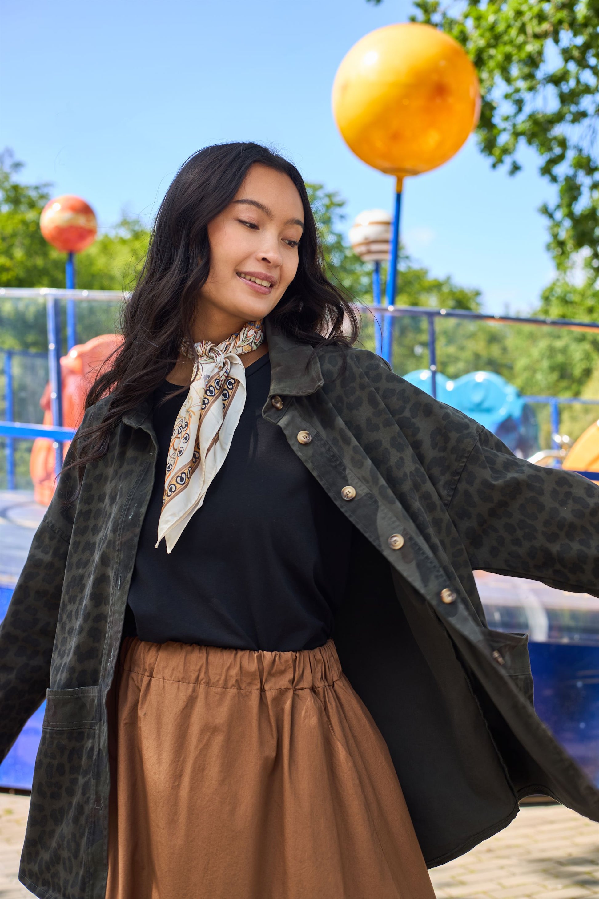 Morgan Jacket | Camouflage Dresses Black Colour 