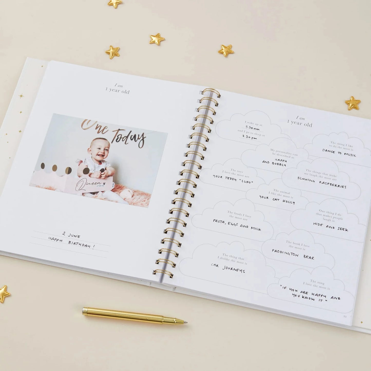 My Baby Book | White Stationery Blush and Gold 