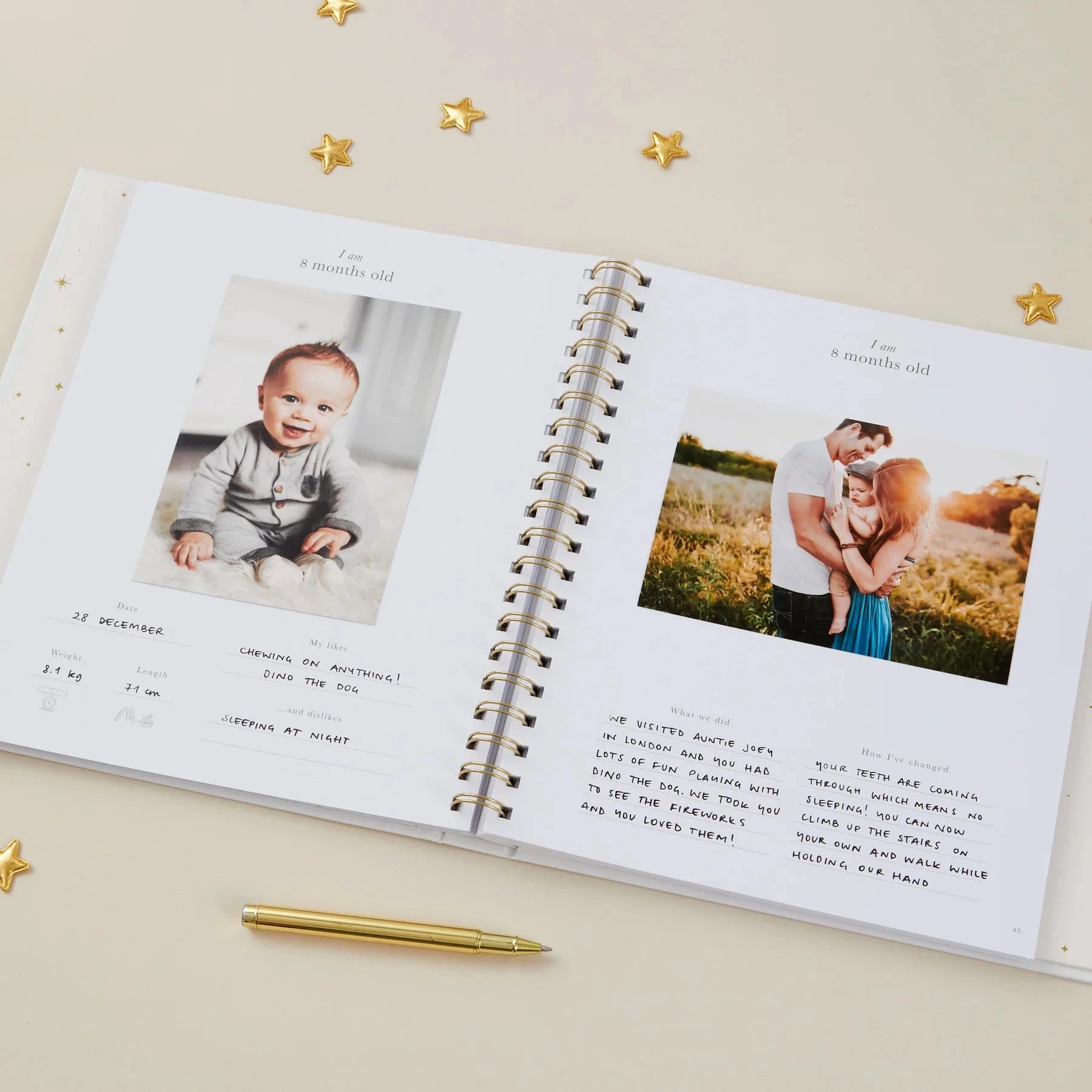 My Baby Book | White Stationery Blush and Gold 