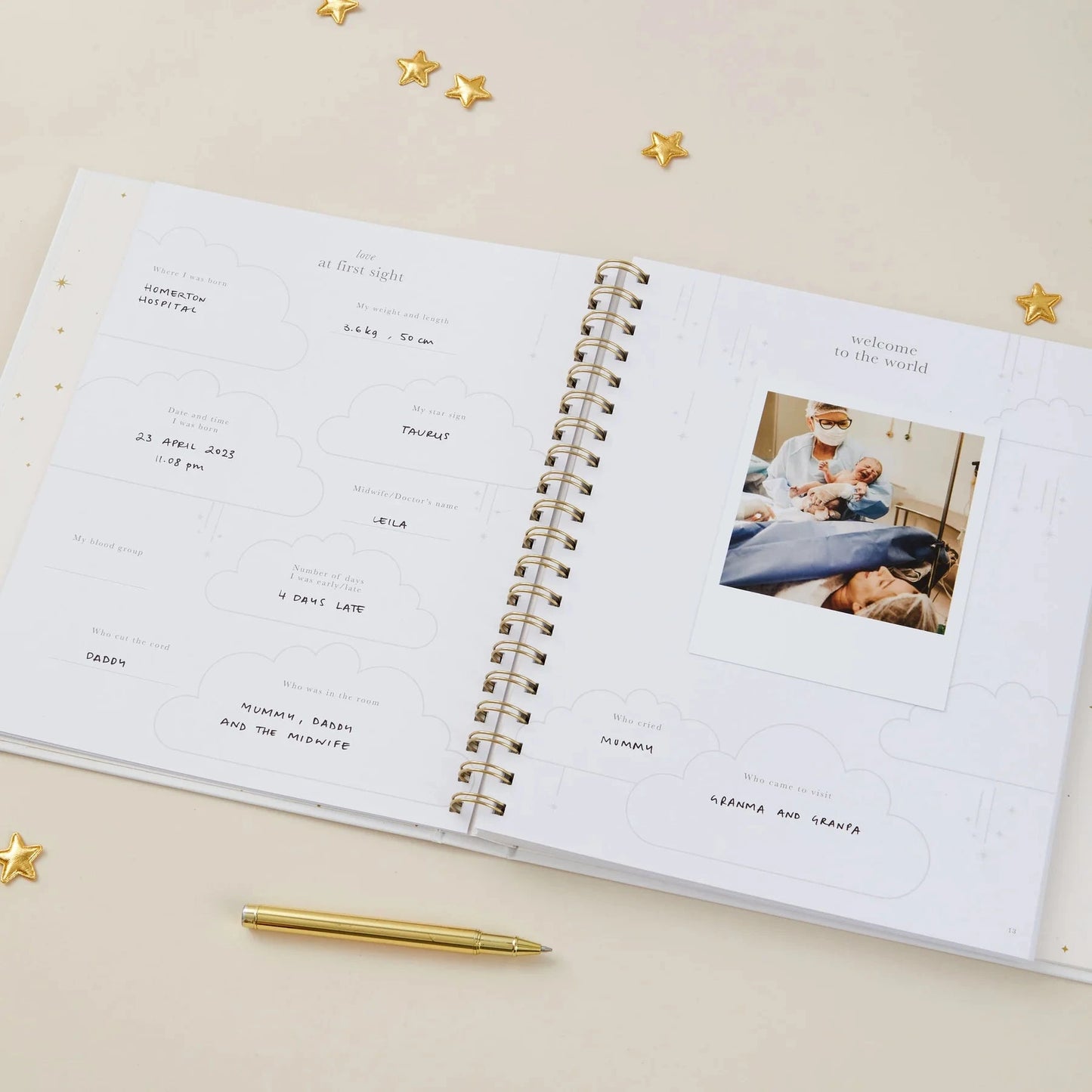 My Baby Book | White Stationery Blush and Gold 