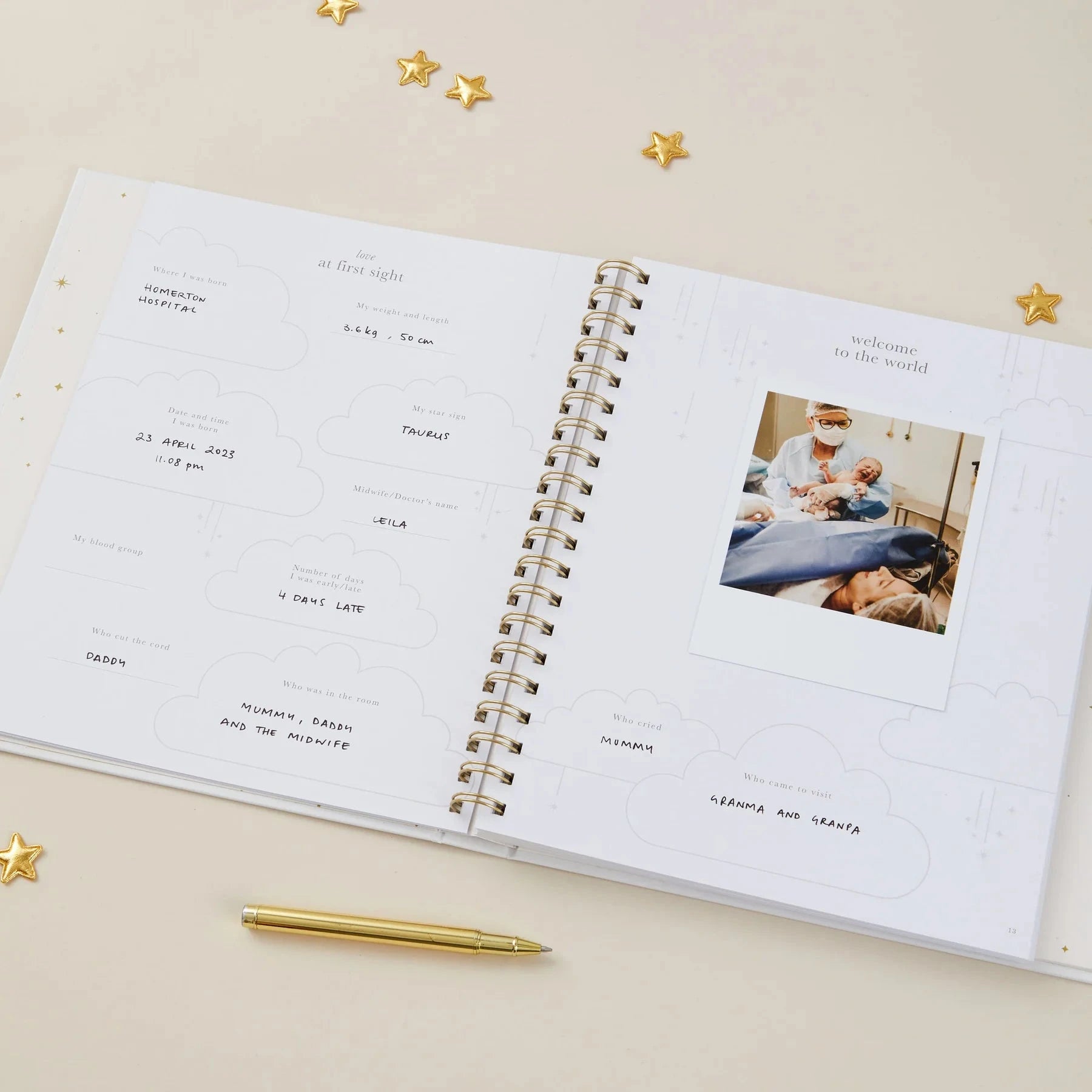 My Baby Book | White Stationery Blush and Gold 