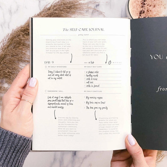 My Daily Self Care Journal | Almond Stationery Blush and Gold 