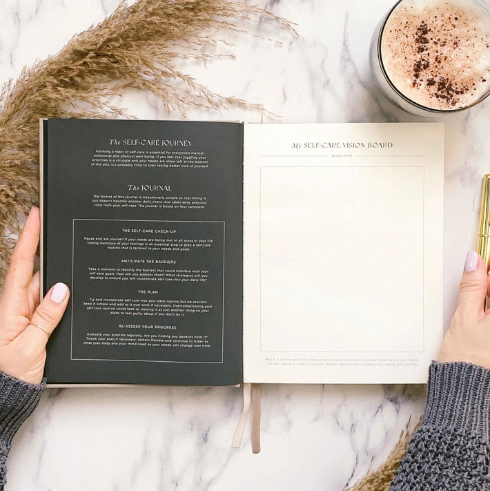 My Daily Self Care Journal | Almond Stationery Blush and Gold 