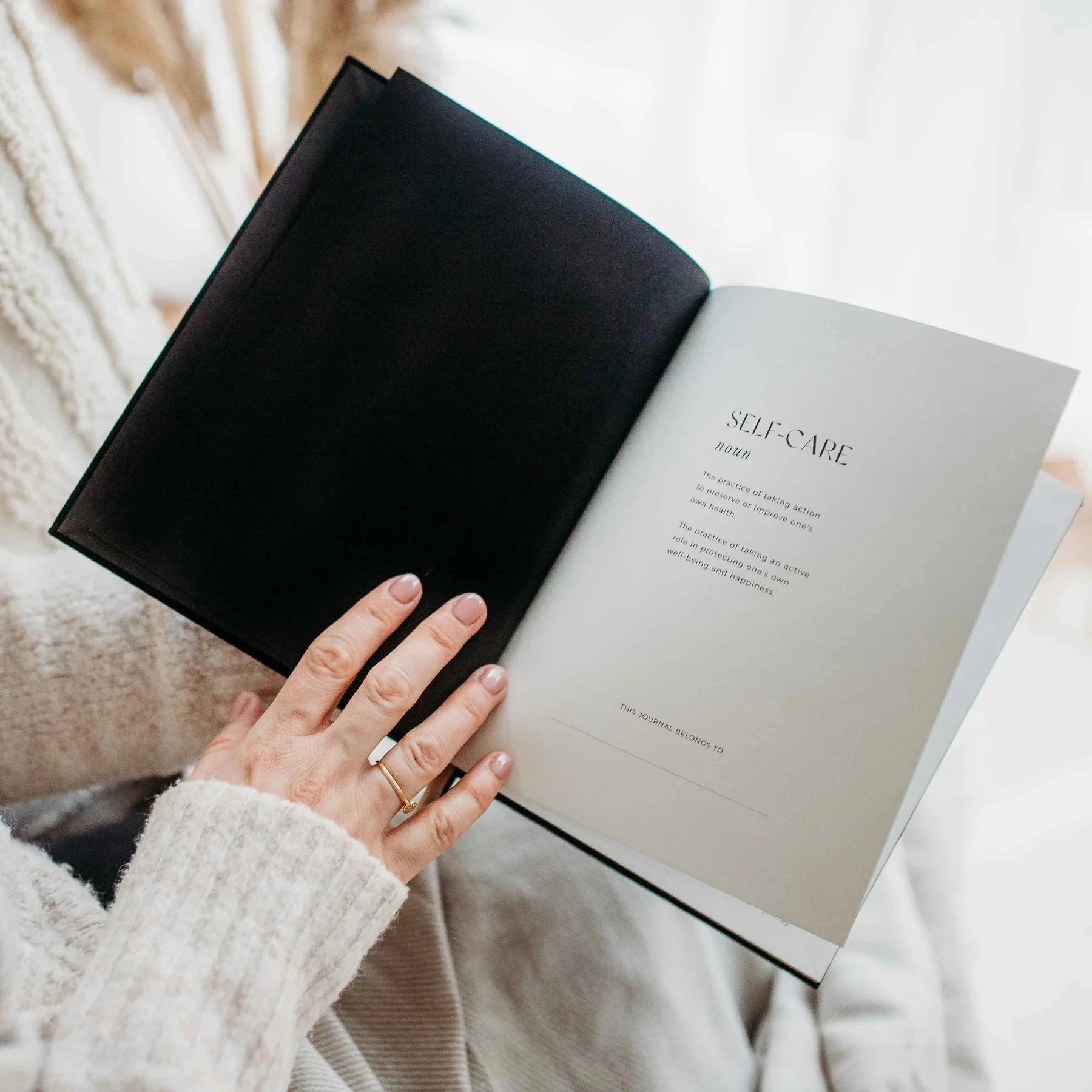 My Daily Self Care Journal | Pebble Stationery Blush and Gold 