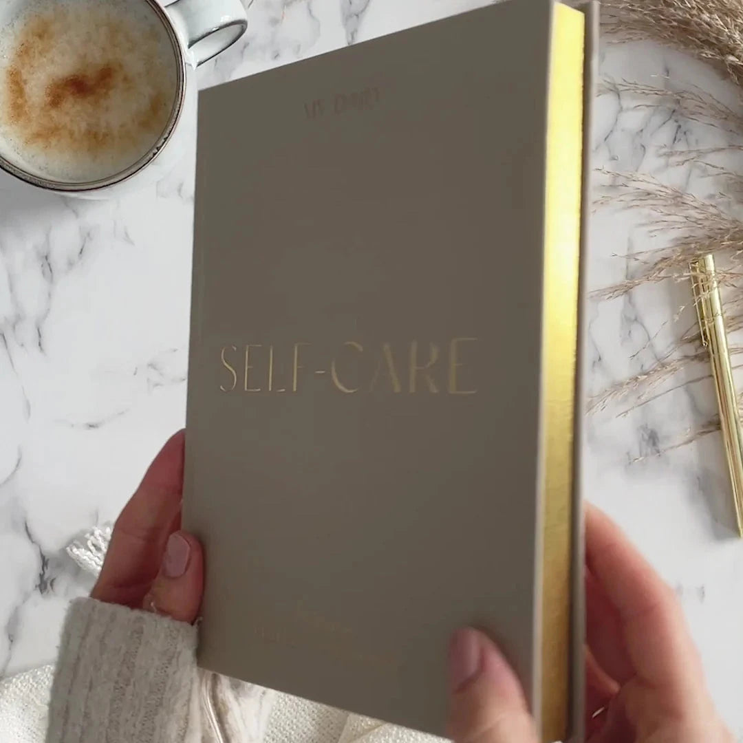 My Daily Self Care Journal | Pebble Stationery Blush and Gold 