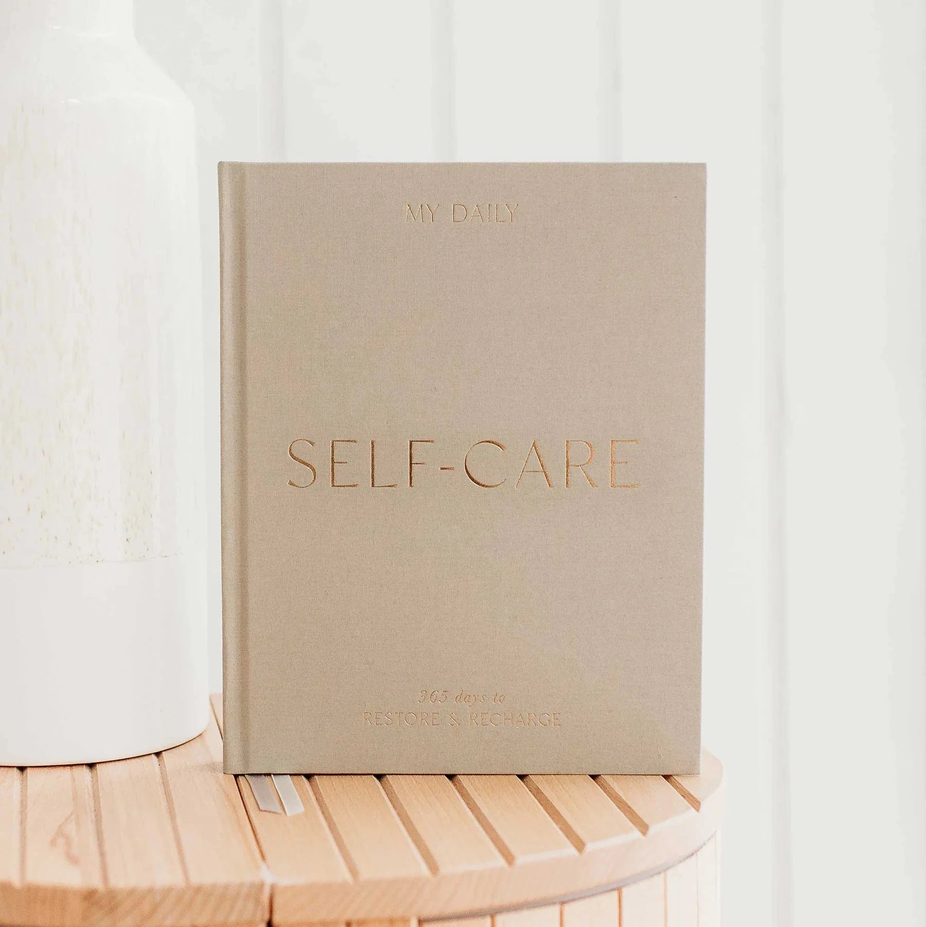 My Daily Self Care Journal | Pebble Stationery Blush and Gold 