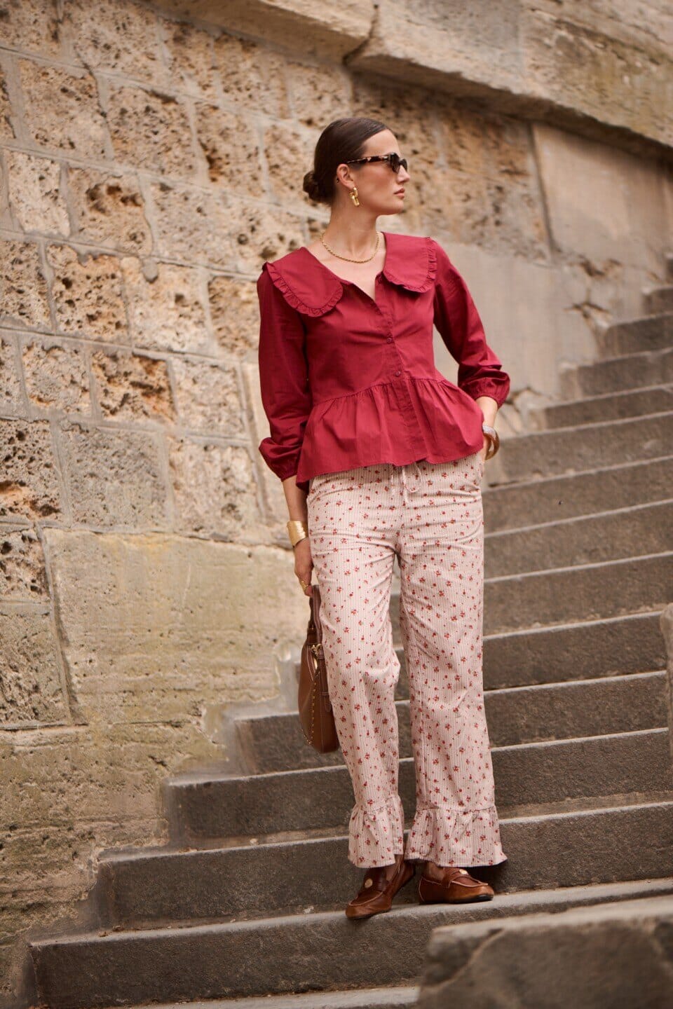 Myla Pants | Taupe Pants Parisienne Collection 