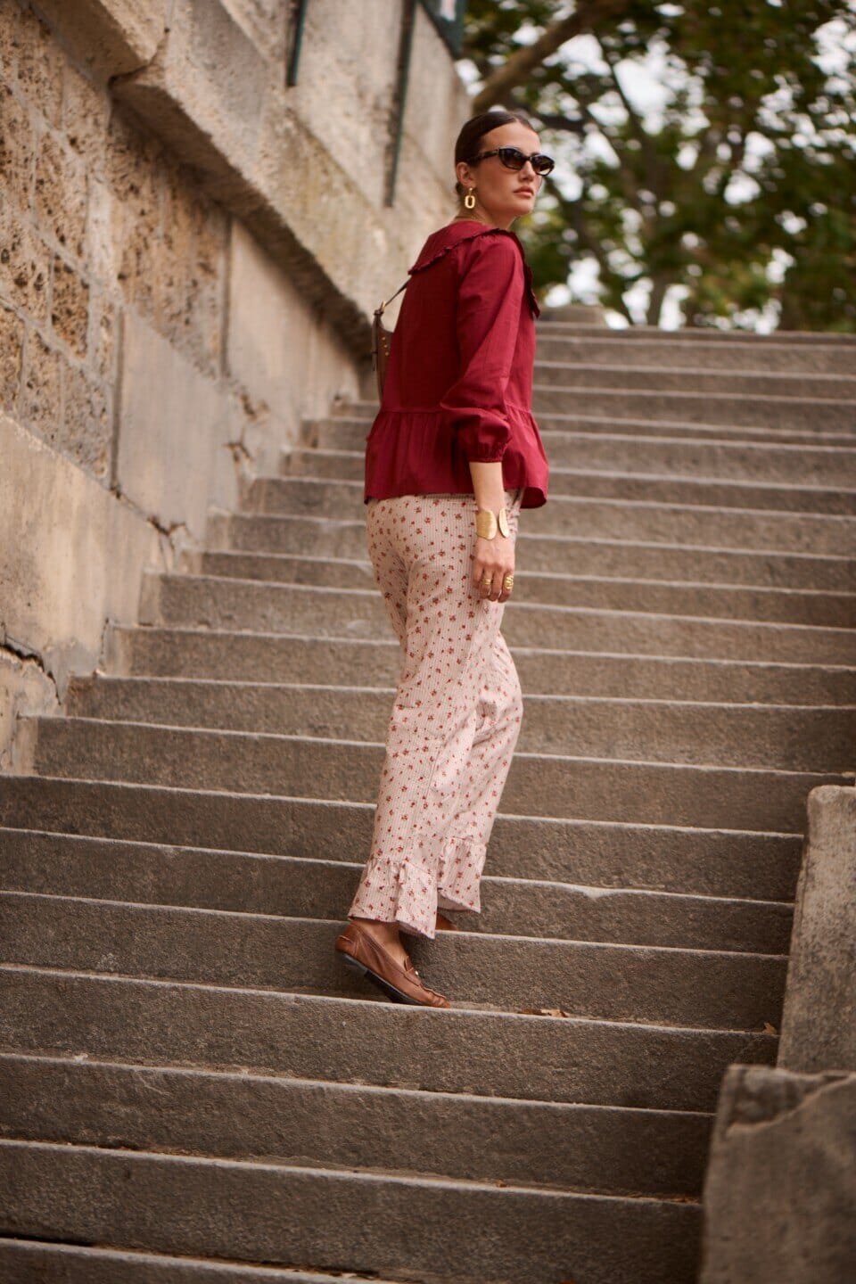 Myla Pants | Taupe Pants Parisienne Collection 