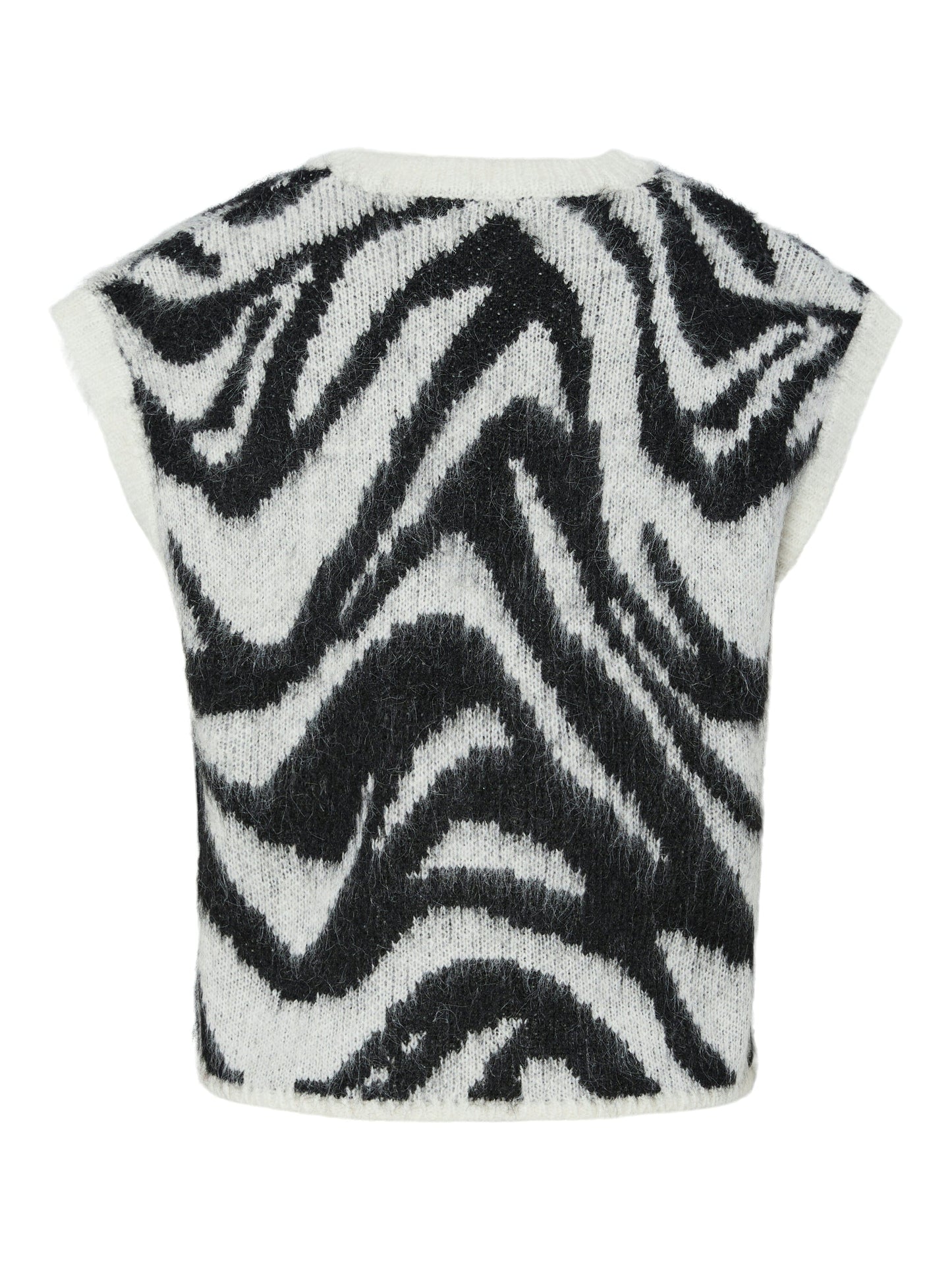 Mynthe Knit Vest | Cloud Dancer/Black Waistcoat Pieces 