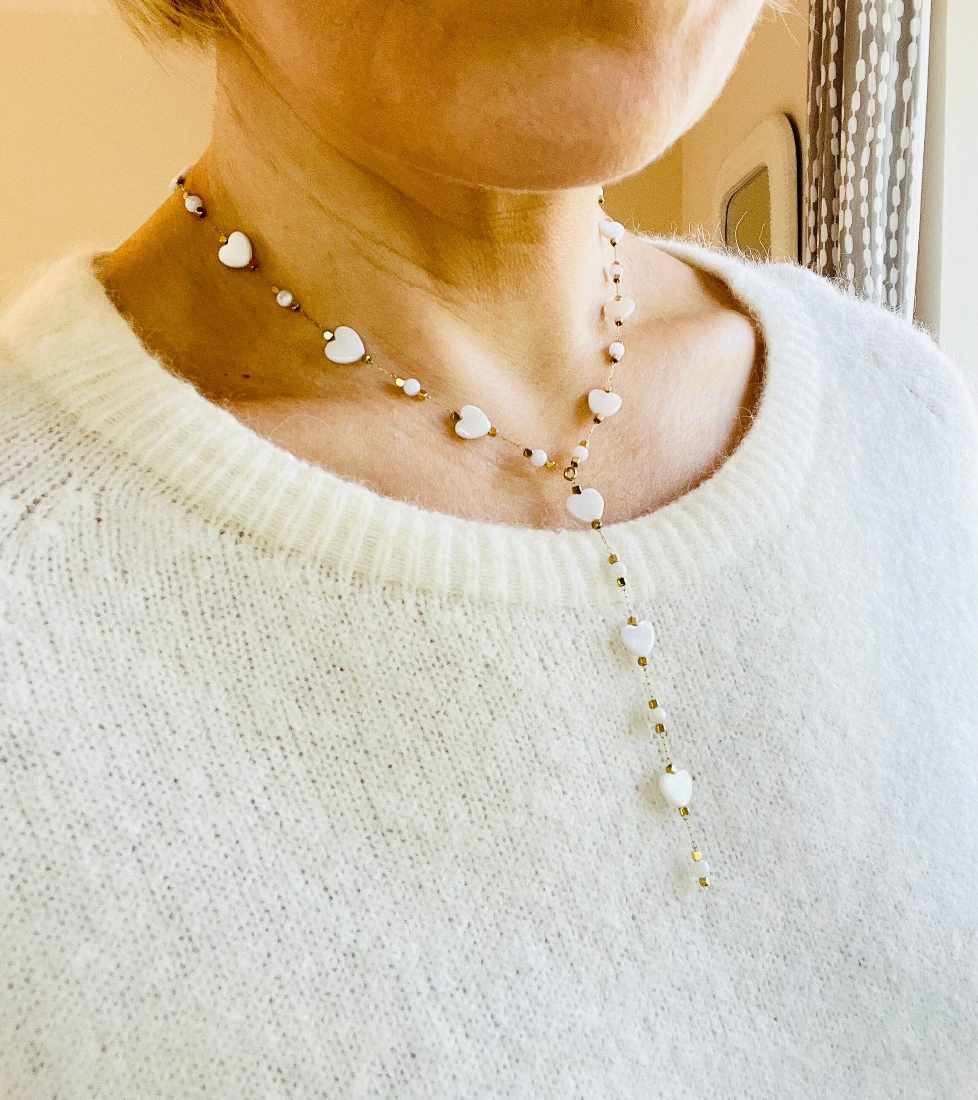 Nadine Necklace | Pearl & Gold Necklace French Edit 