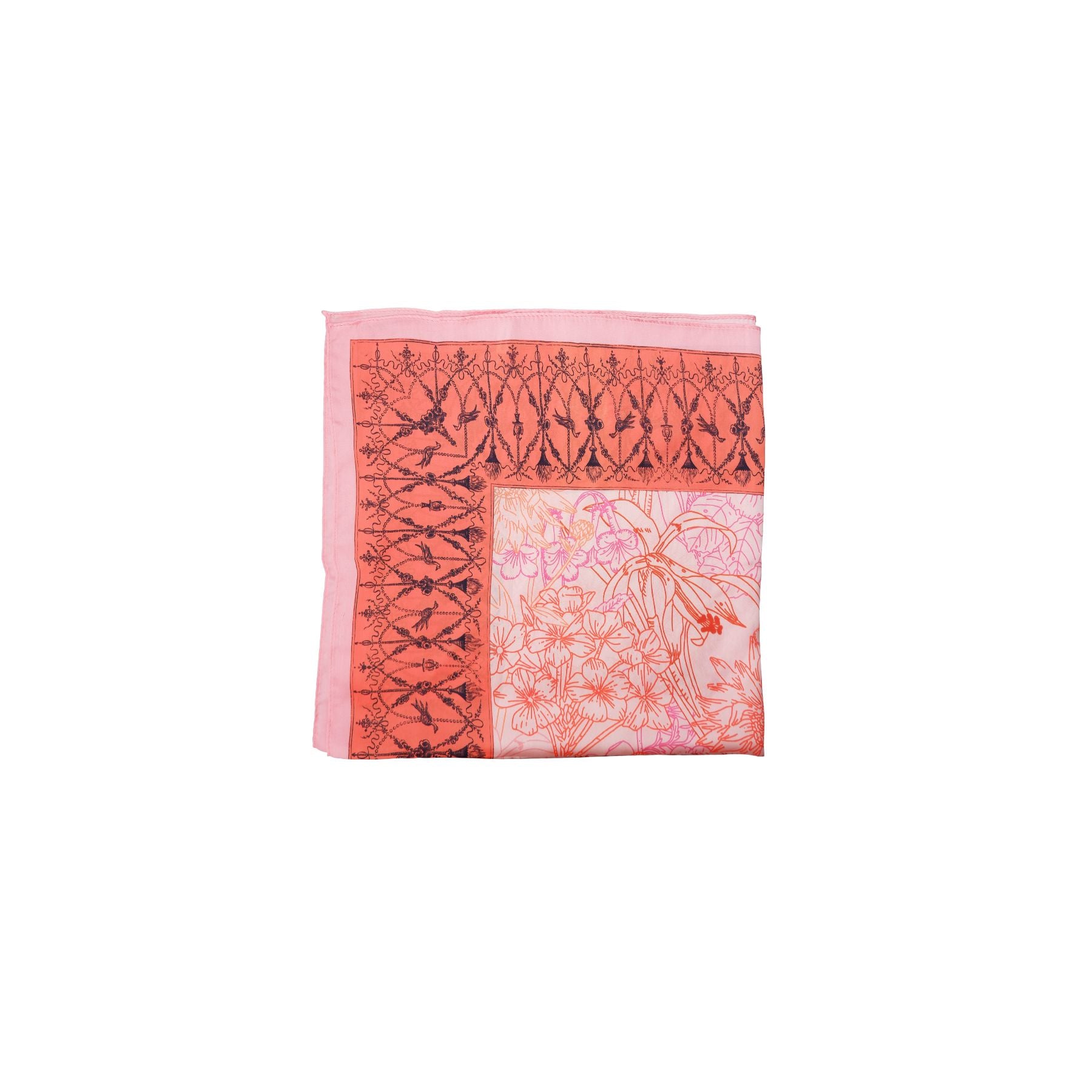 Nadja Mini Scarf | Orange Scarves Black Colour 