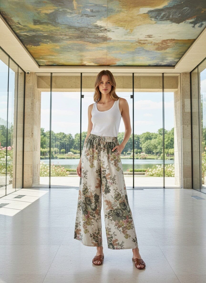 Nefeli Floral Pants | 2 Colours Shorts Parisienne Collection 