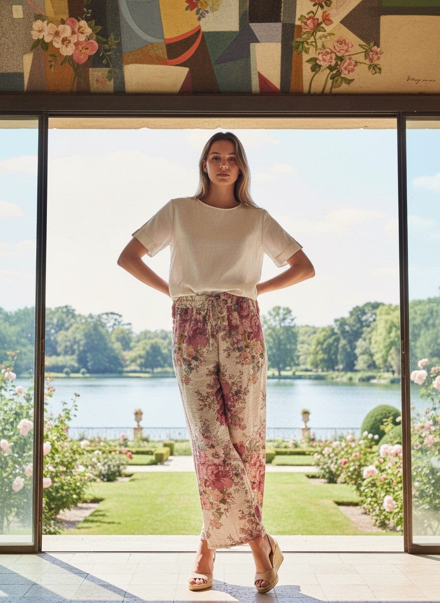 Nefeli Floral Pants | 2 Colours Shorts Parisienne Collection 