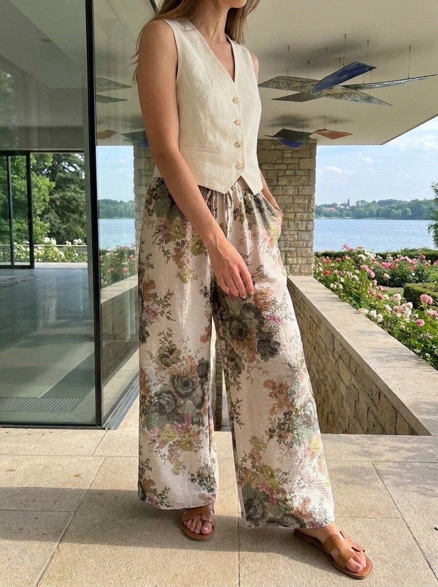 Nefeli Floral Pants | 2 Colours Shorts Parisienne Collection 