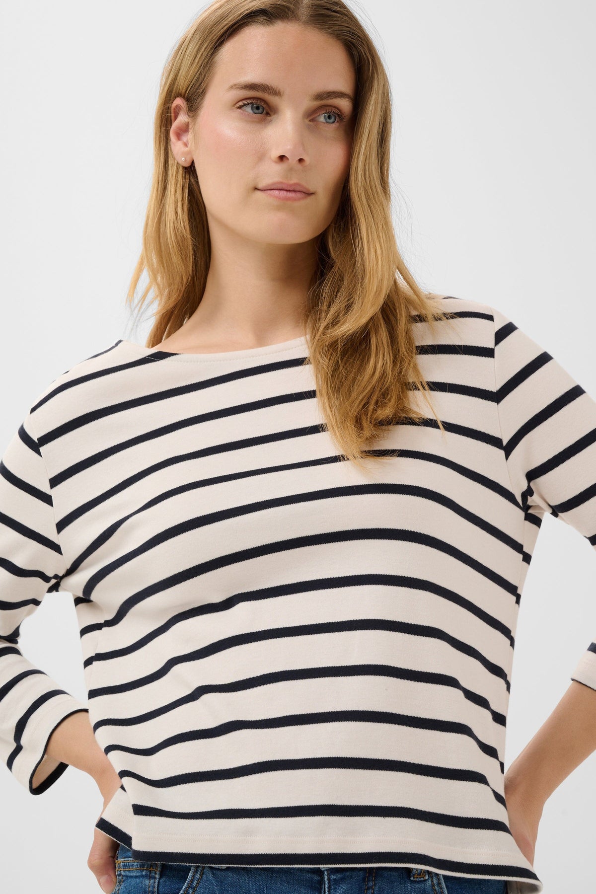 Nela Stripe Top | Dark Navy Shirts & Tops Part Two 