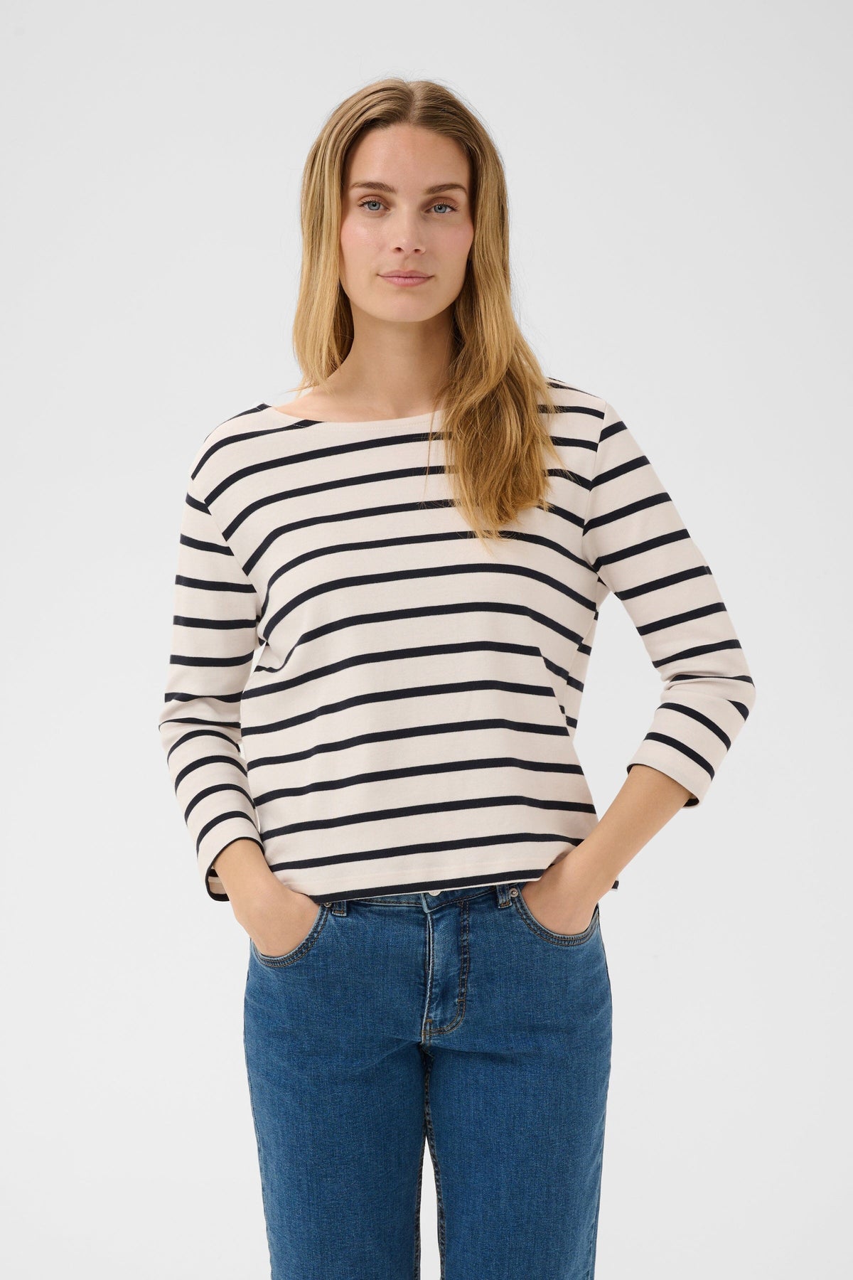 Nela Stripe Top | Dark Navy Shirts & Tops Part Two 