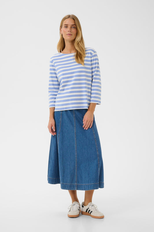 Nela Stripe Top | Hydrangea Stripe Shirts & Tops Part Two 