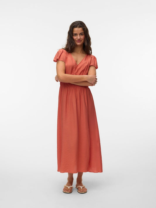 Nellie V Neck Dress | Langoustine Dress Vero Moda 
