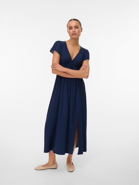 Nellie V Neck Dress | Navy Blazer Dress Vero Moda 