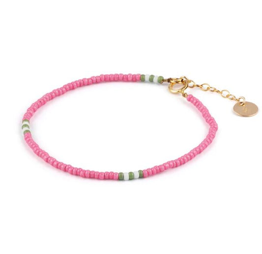 NEW | Watermelon Pink Beaded Bracelet Bracelet Wanderlust Life 