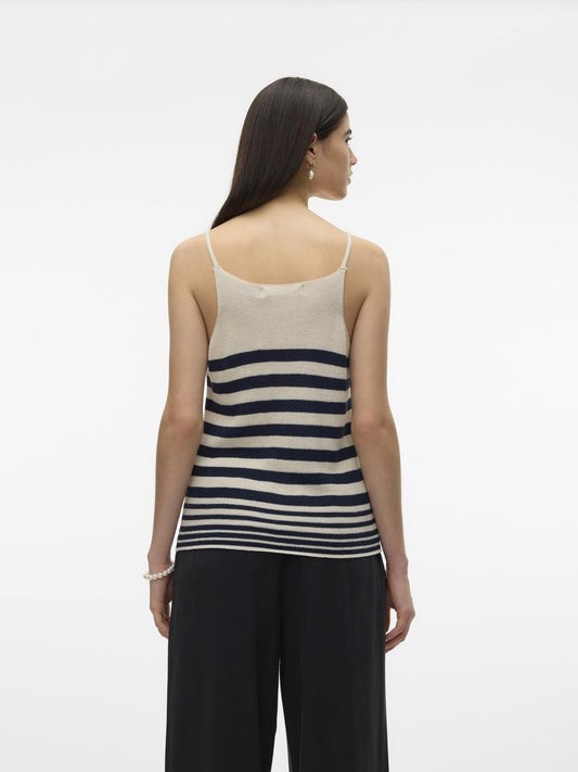Newlex Sun Strap Top | Birch/Navy Shirts & Tops Vero Moda 