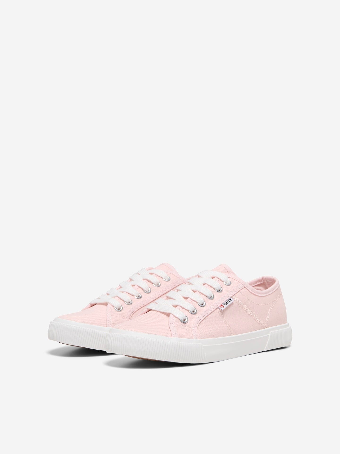Nicola Canvas Sneaker | Silver Pink Trainers Only 