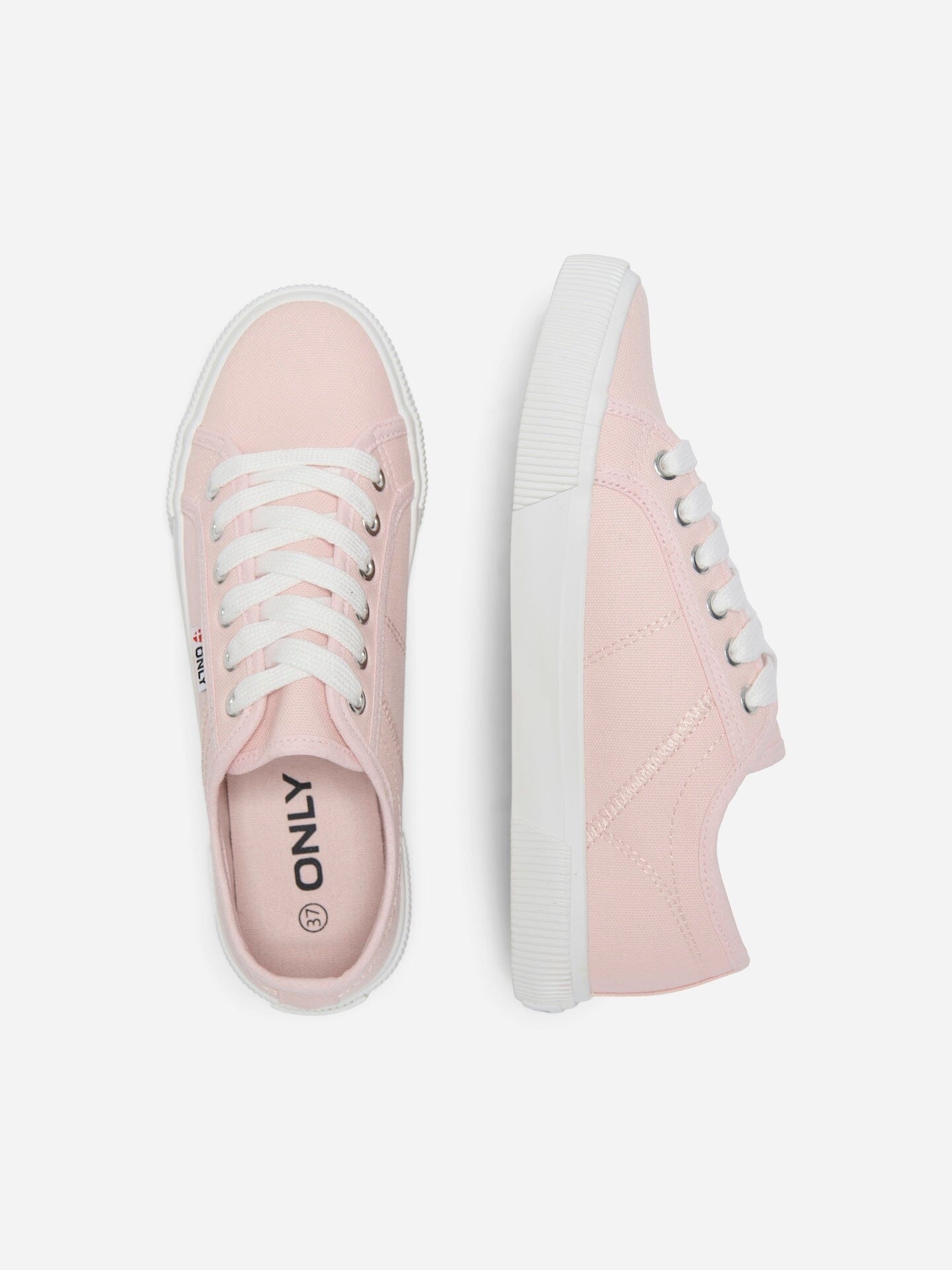 Nicola Canvas Sneaker | Silver Pink Trainers Only 