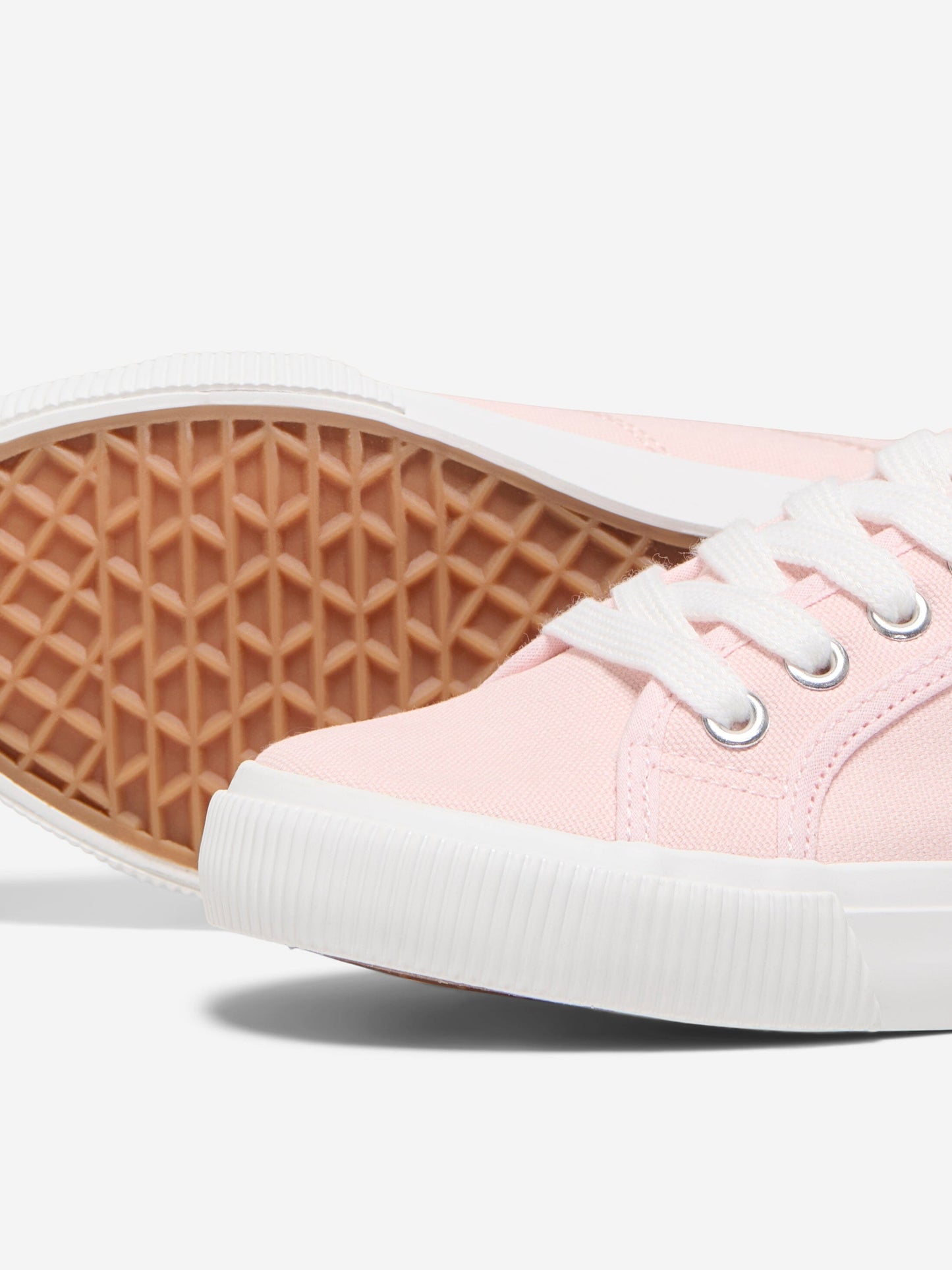 Nicola Canvas Sneaker | Silver Pink Trainers Only 