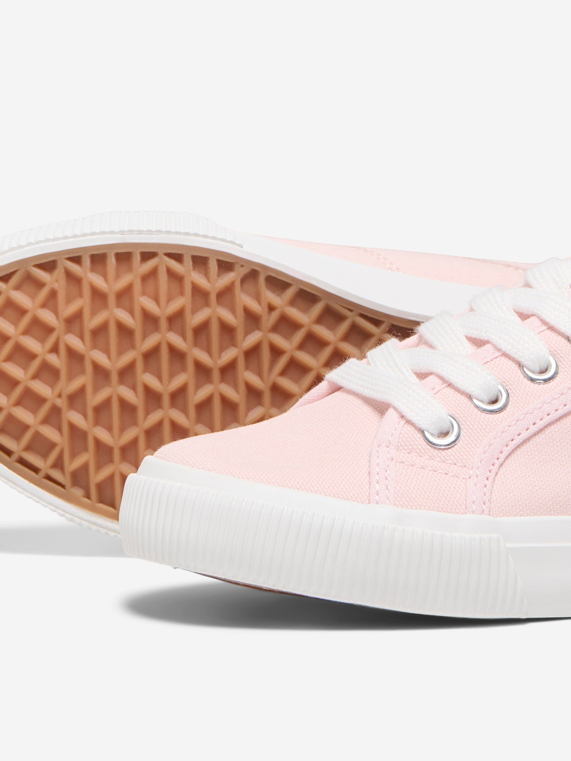 Nicola Canvas Sneaker | Silver Pink Trainers Only 