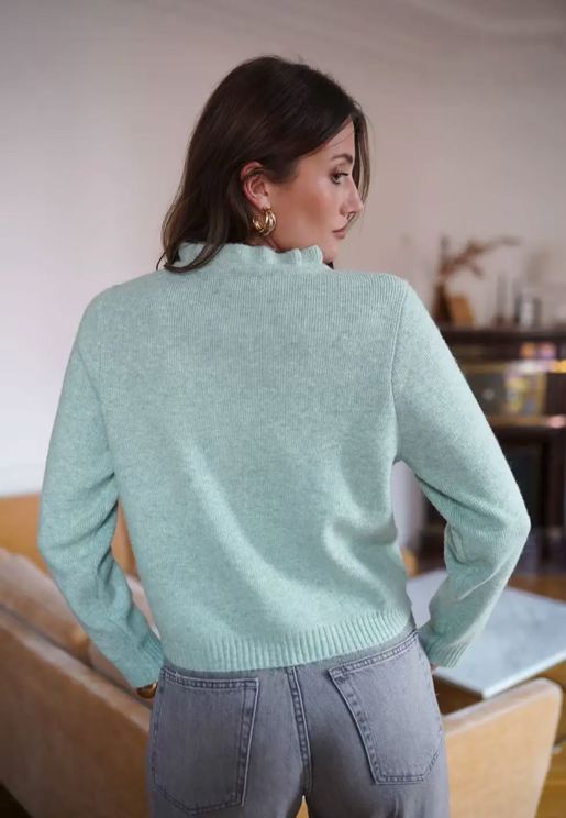 Nila Cardigan | Mint Green Knitwear Parisienne Collection 
