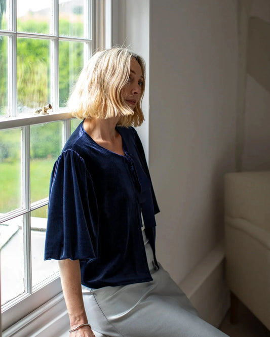 Nina Jacket | Navy Gilet Chalk 