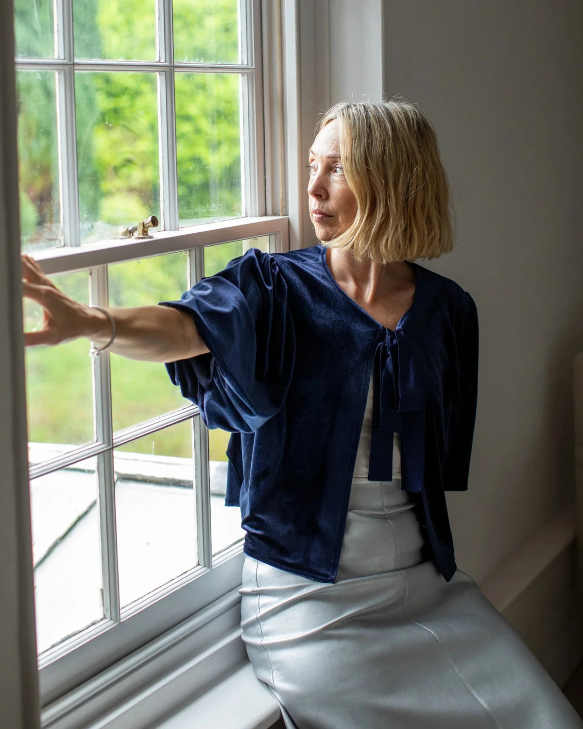 Nina Jacket | Navy Gilet Chalk 