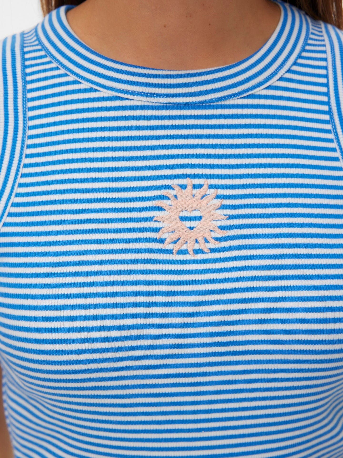 Nira Tank Top | Snow White/Nebulas Blue Blouse Vero Moda 