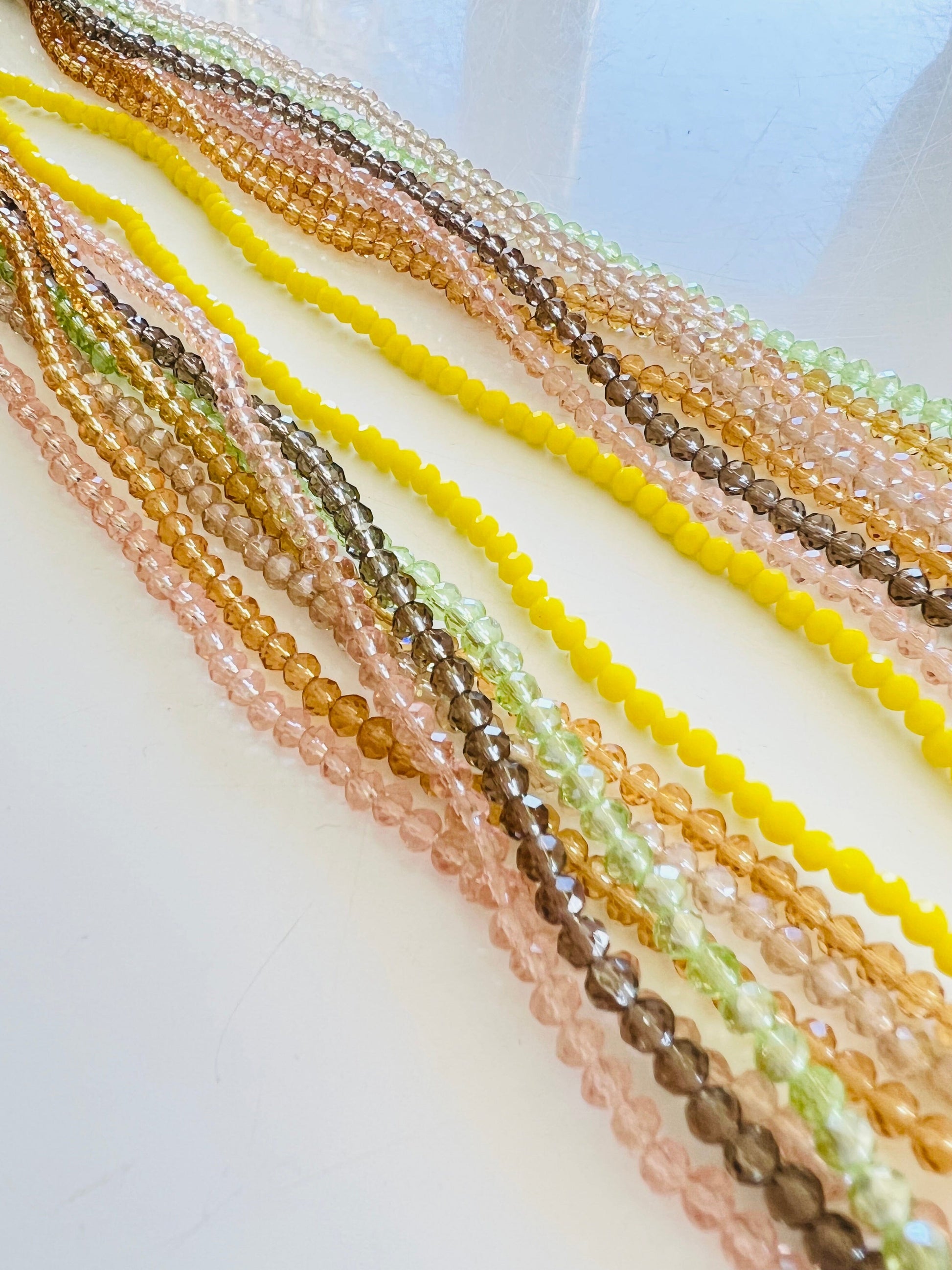 Noa Crystal Necklace |Translucent Pink - Pearl Charms Necklace French Edit 