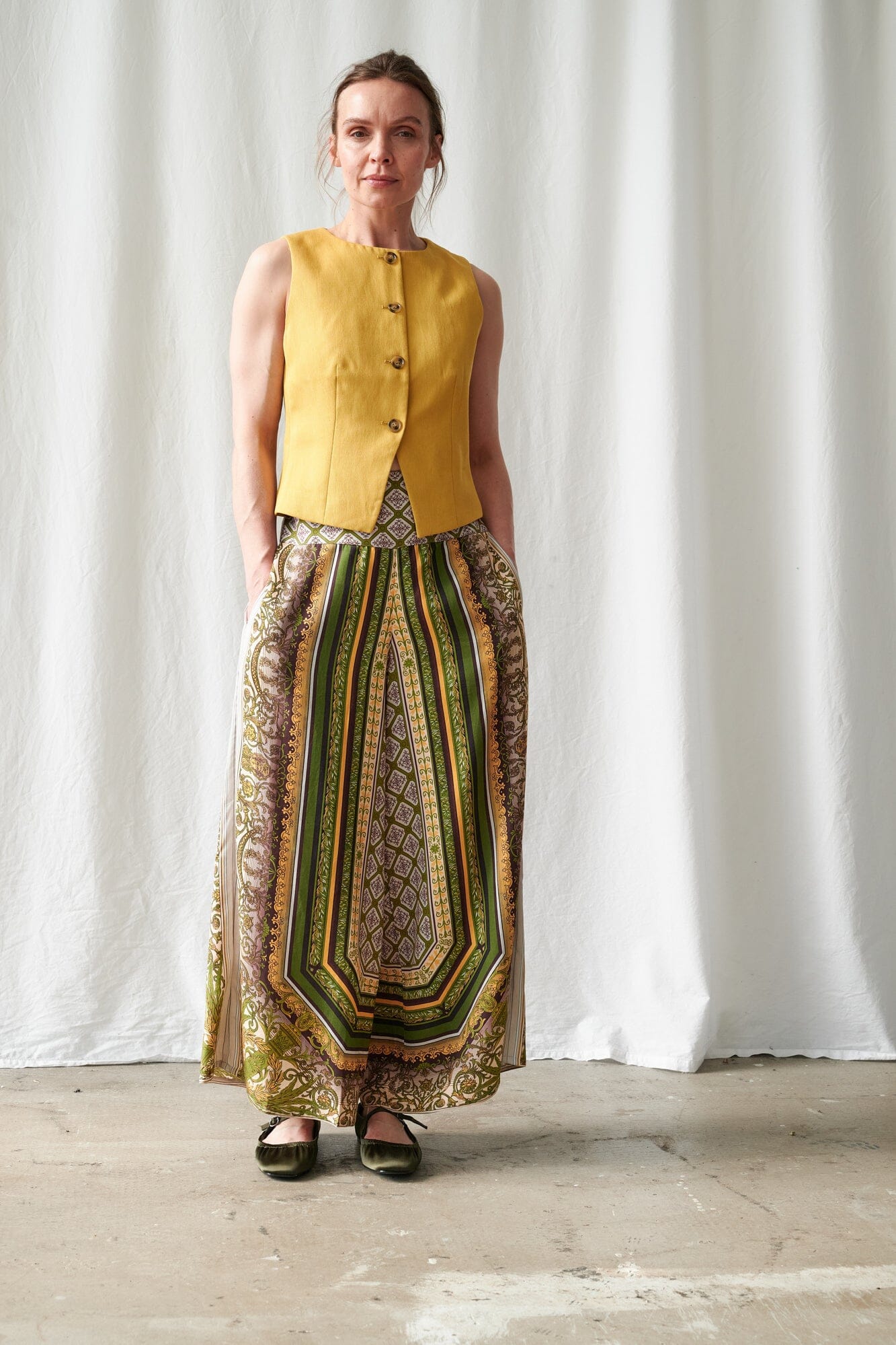 Palazzo Pants | Amulet | Green Pants One Hundred Stars 