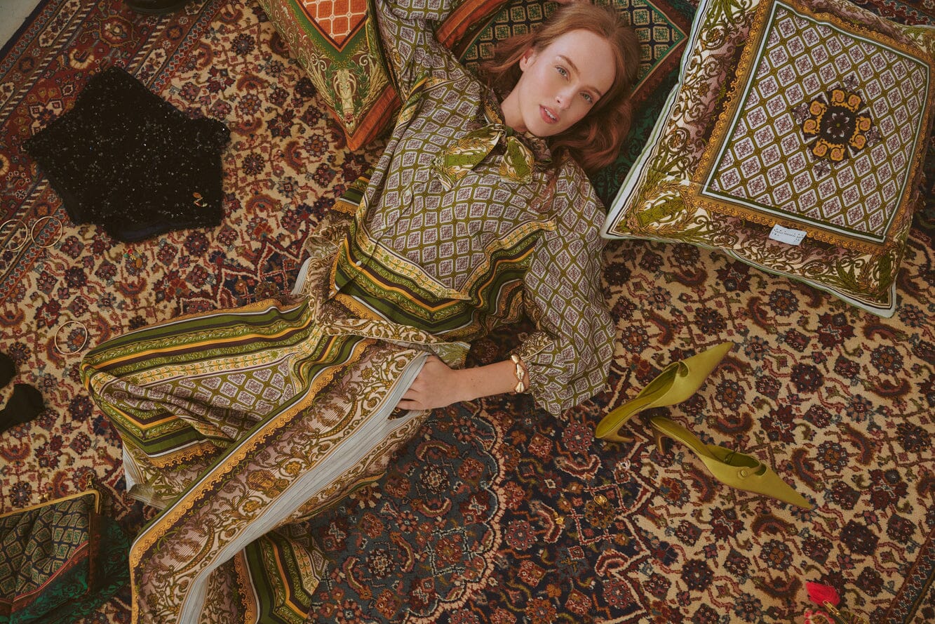 Palazzo Pants | Amulet | Green Pants One Hundred Stars 