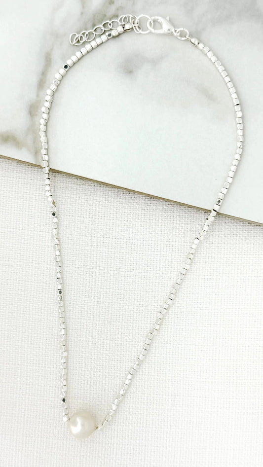 Pearl Necklace | Silver Necklaces Envy 