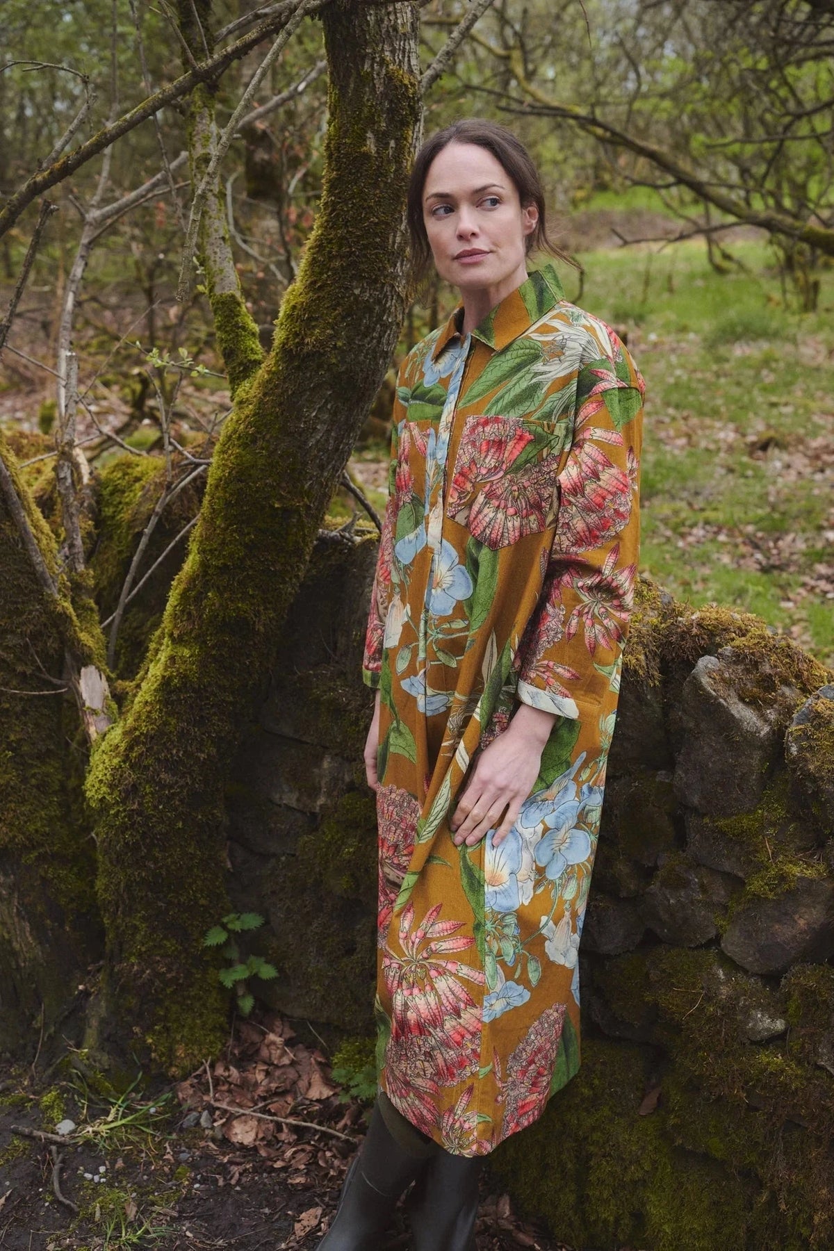 Pocket dress | Rhodoleia Gold Dress One Hundred Stars 