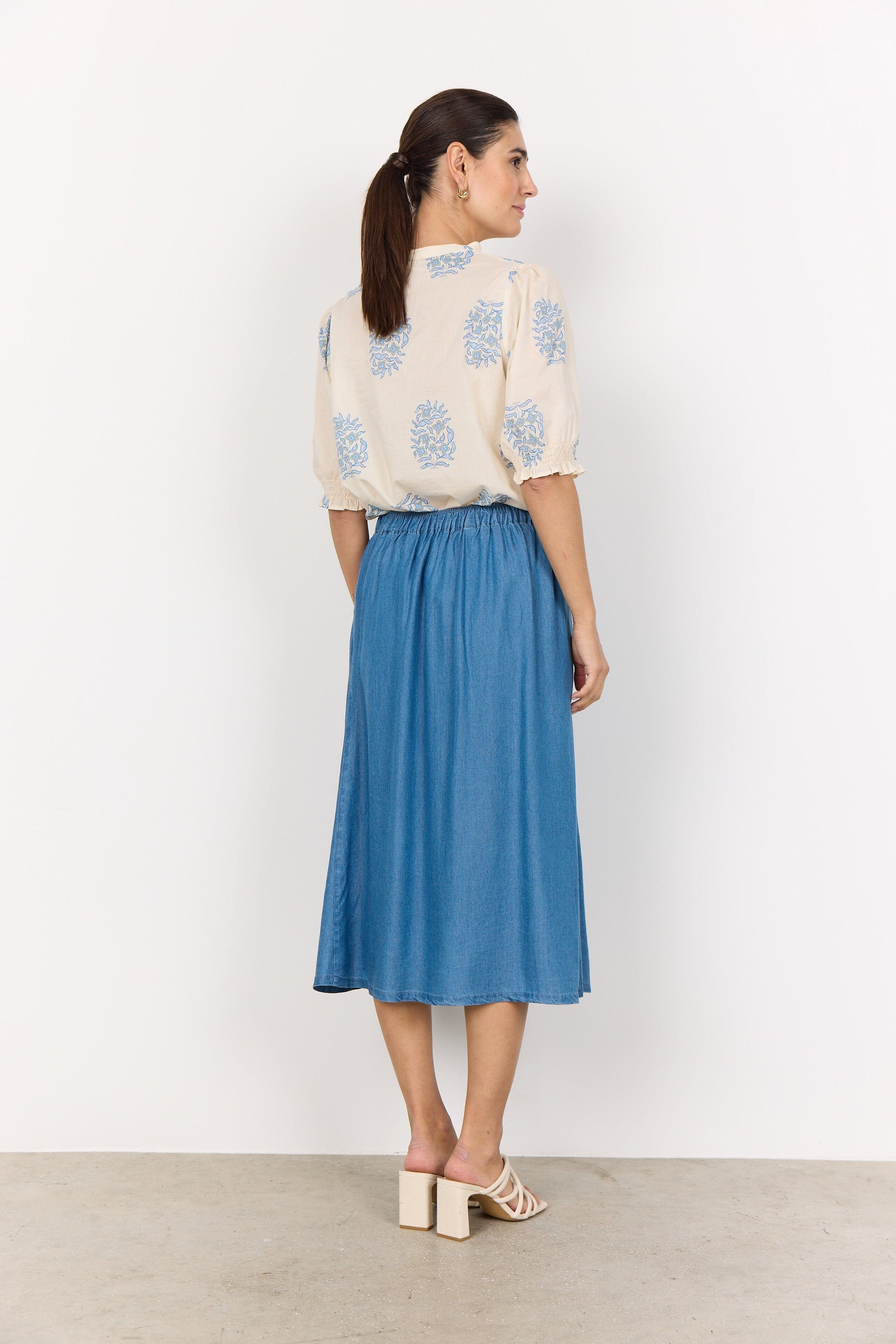 Pompeia Blouse | Air Blue Combi Blouse Soya Concept 