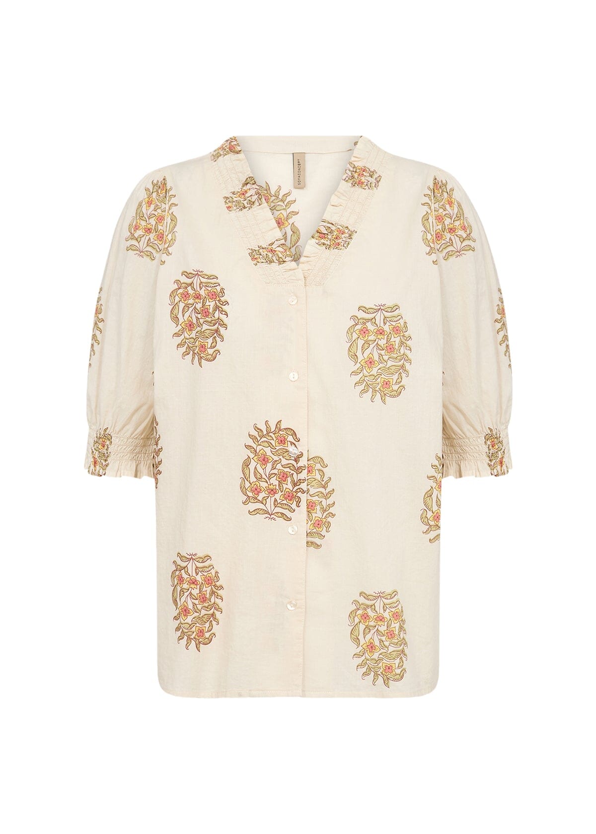 Pompeia Blouse | Cream Combi Blouse Soya Concept 