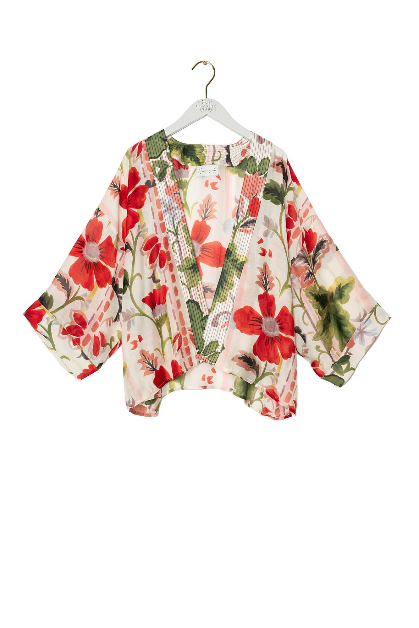 Poppy Kimono | Red Casual Kimonos One Hundred Stars 