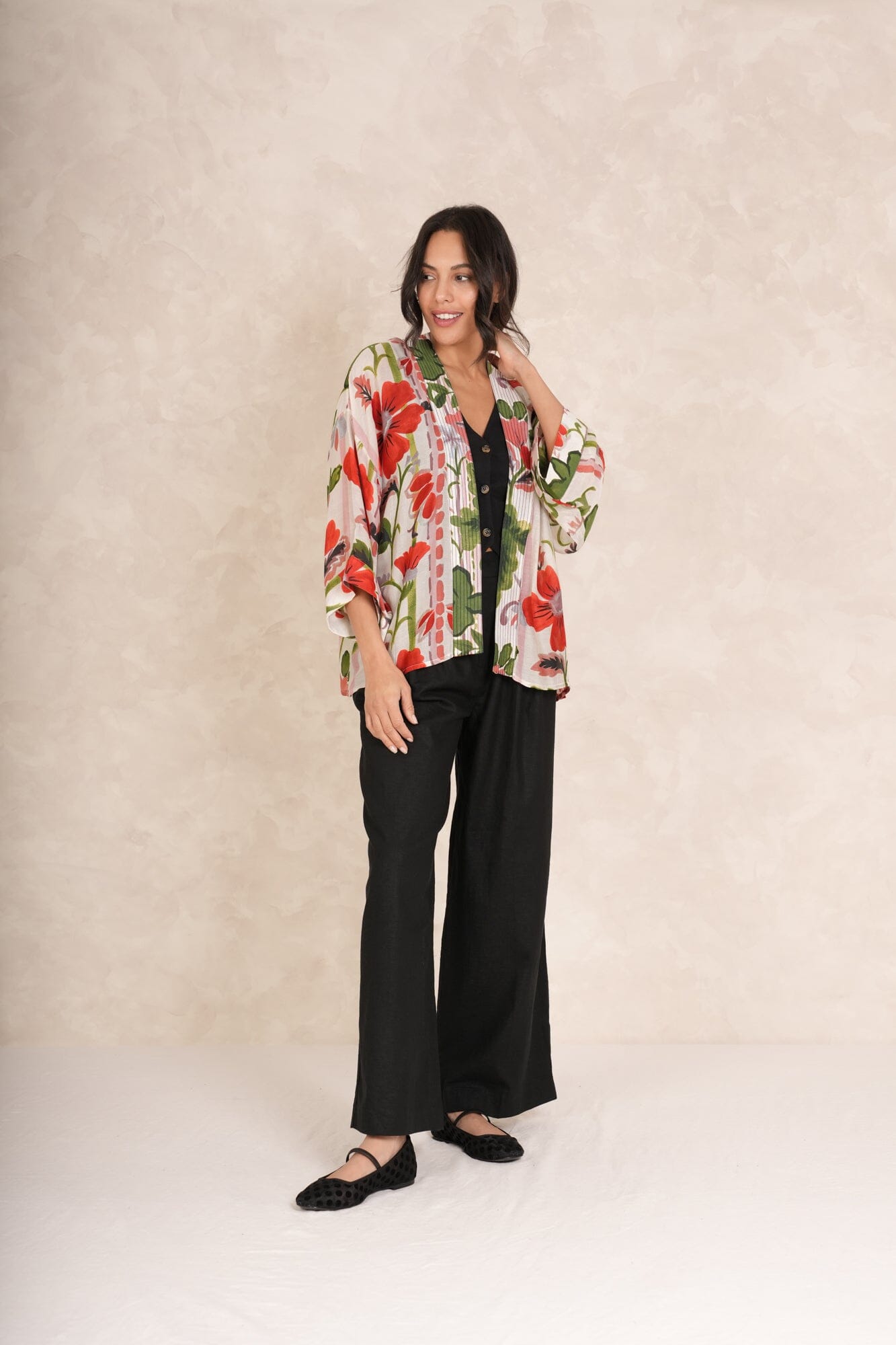 Poppy Kimono | Red Casual Kimonos One Hundred Stars 