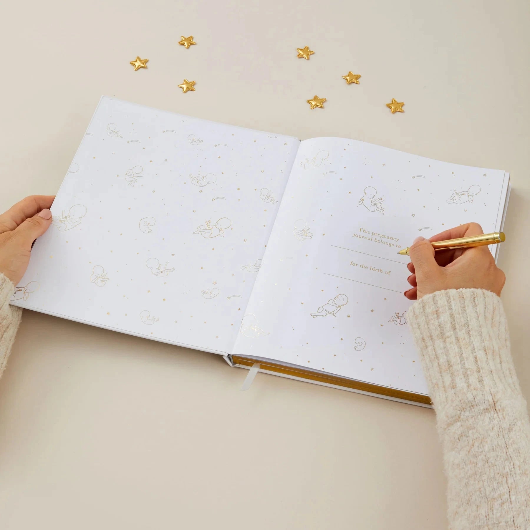 Pregnancy Journal | Pearl Stationery Blush and Gold 