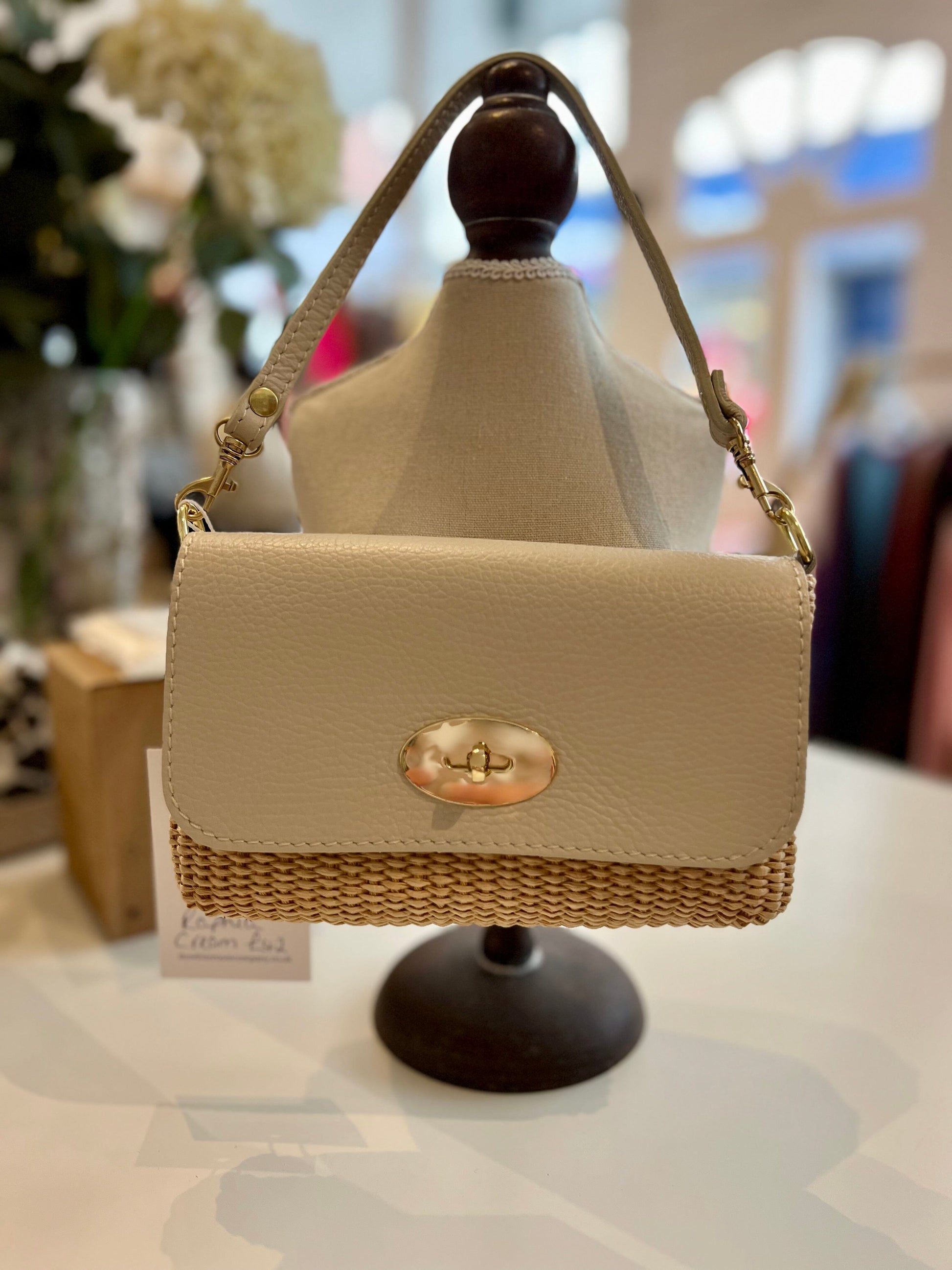 Raphia Bag | Multiple Colours Handbag French Edit Cream 