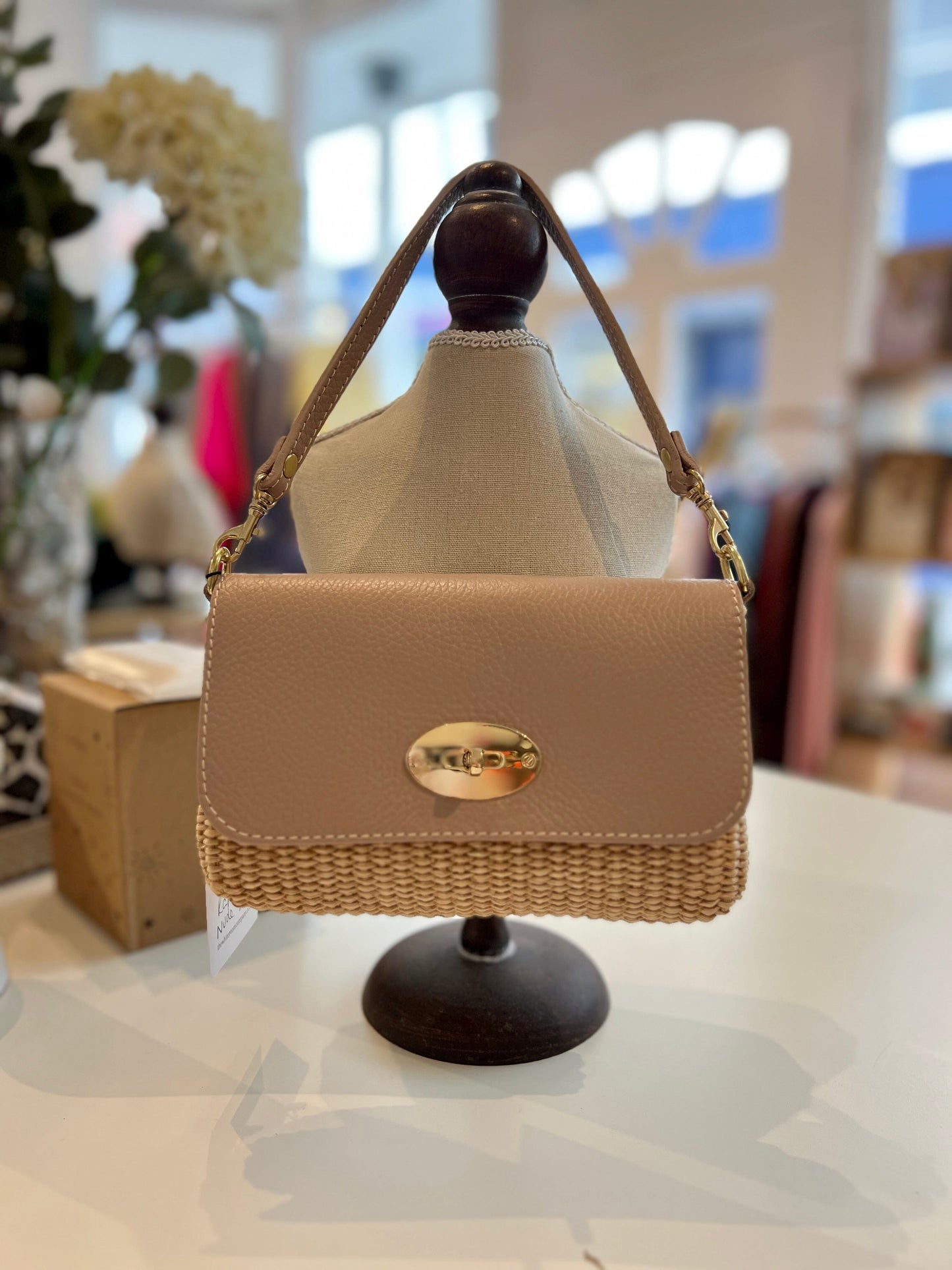 Raphia Bag | Multiple Colours Handbag French Edit Nude (Dusky Pink) 