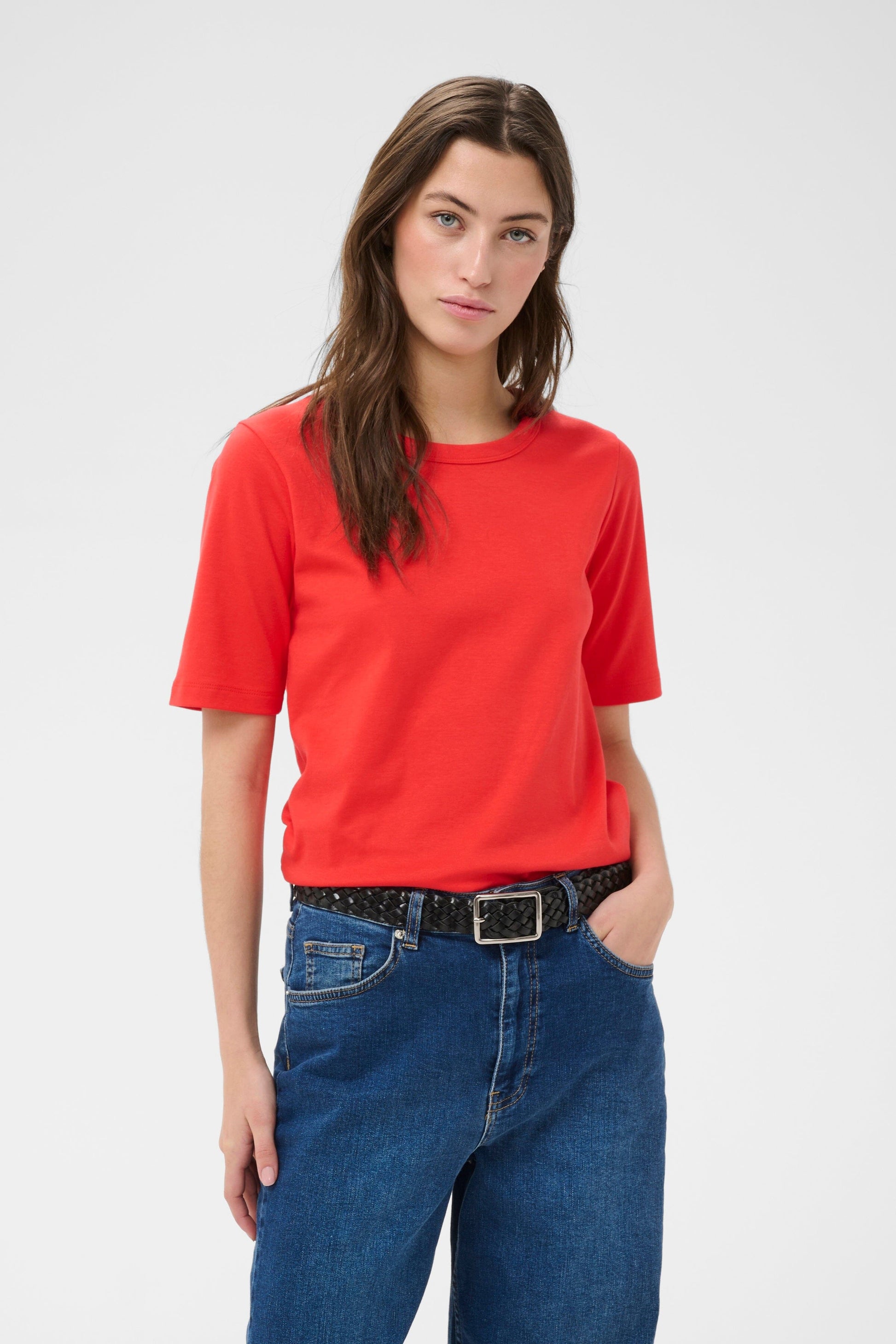 Ratana T Shirt | Poppy Red Shirts & Tops Part Two 