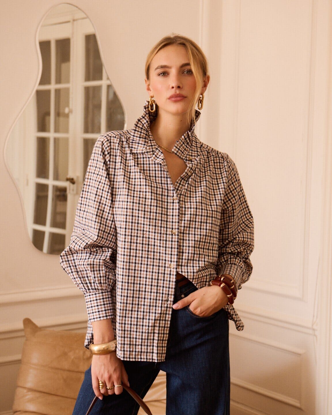 Remi Shirt | Taupe Shirt Parisienne Collection 