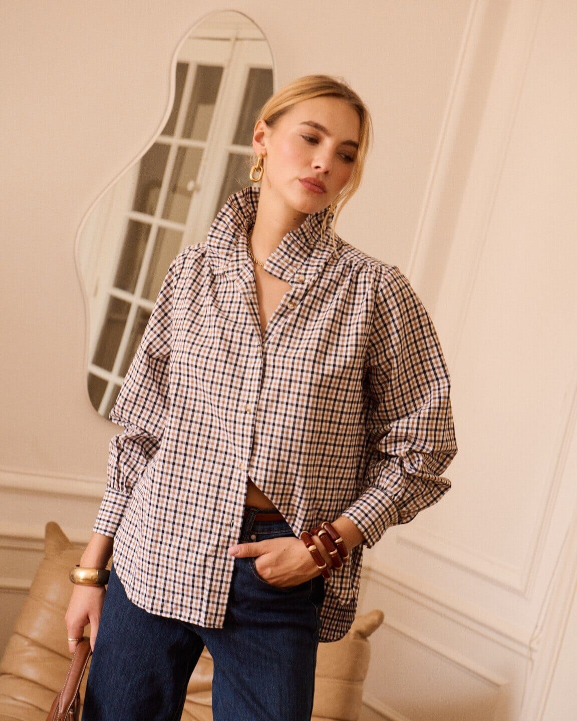 Remi Shirt | Taupe Shirt Parisienne Collection 